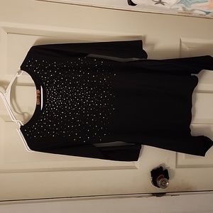 Black tunic with silver studs